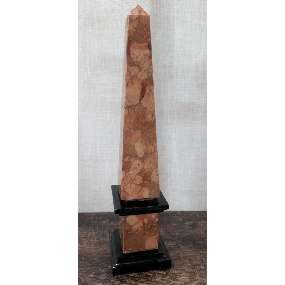 Italian Vtg Marble Obelisk 12" Tall